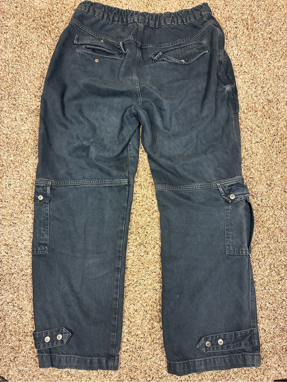 We The Free Dark Navy Wide Leg Cargo Pants - Picture 8 of 11